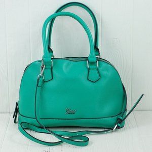 Guess Green Aqua Faux Leather Handbag Crossbody Purse